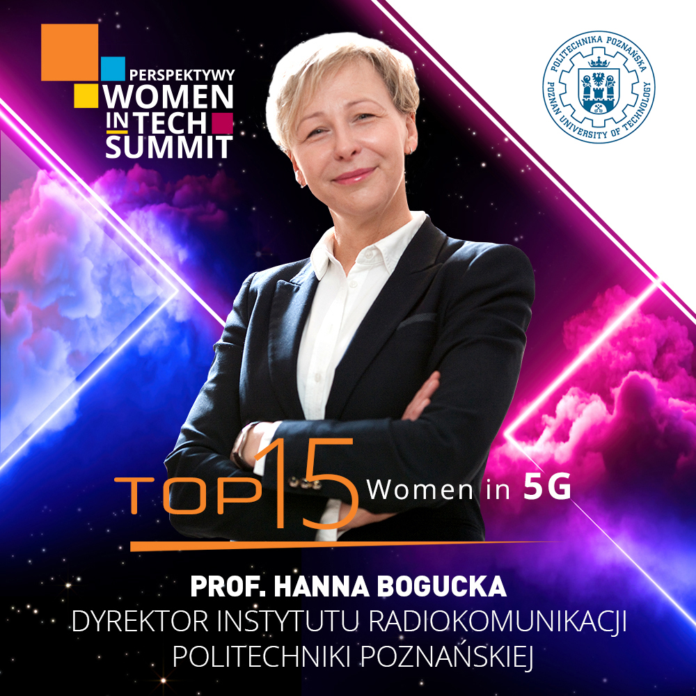 Prof. Hanna Bogucka on the list of Top 15 Women in 5G